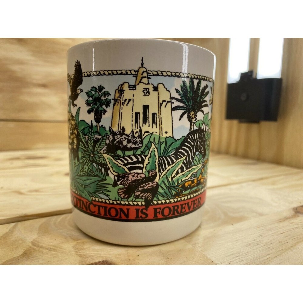Busch Gardens Extinction Is Forever Souvenir Coffee Mug Tea Cup No Chips/Cracks